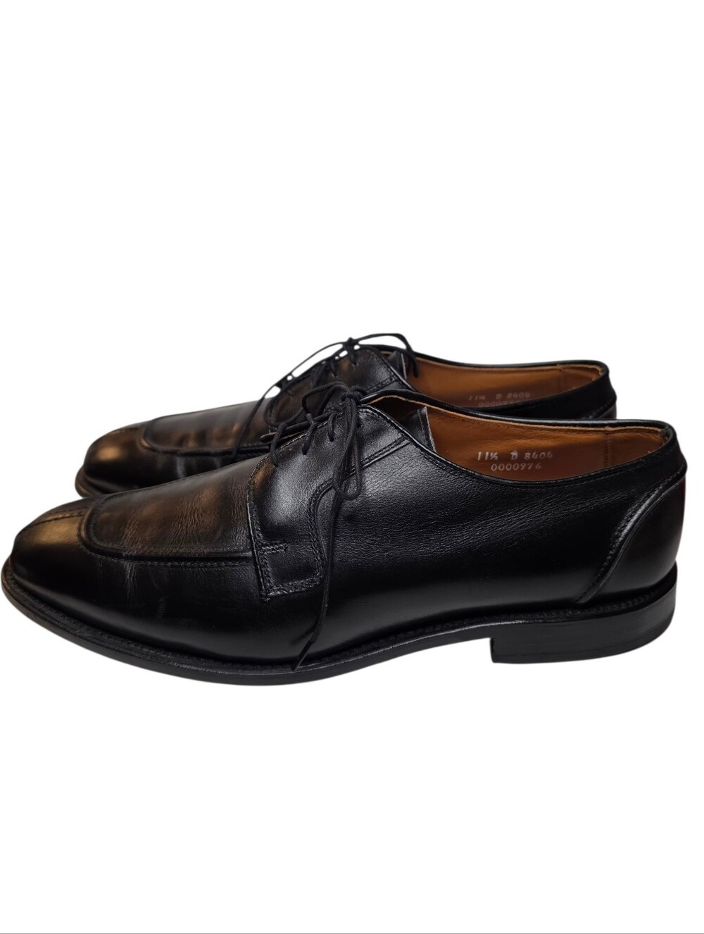 Allen Edmonds Shoes Hancock Black Leather Split Toe Derby Mens Shoes Size 11.5